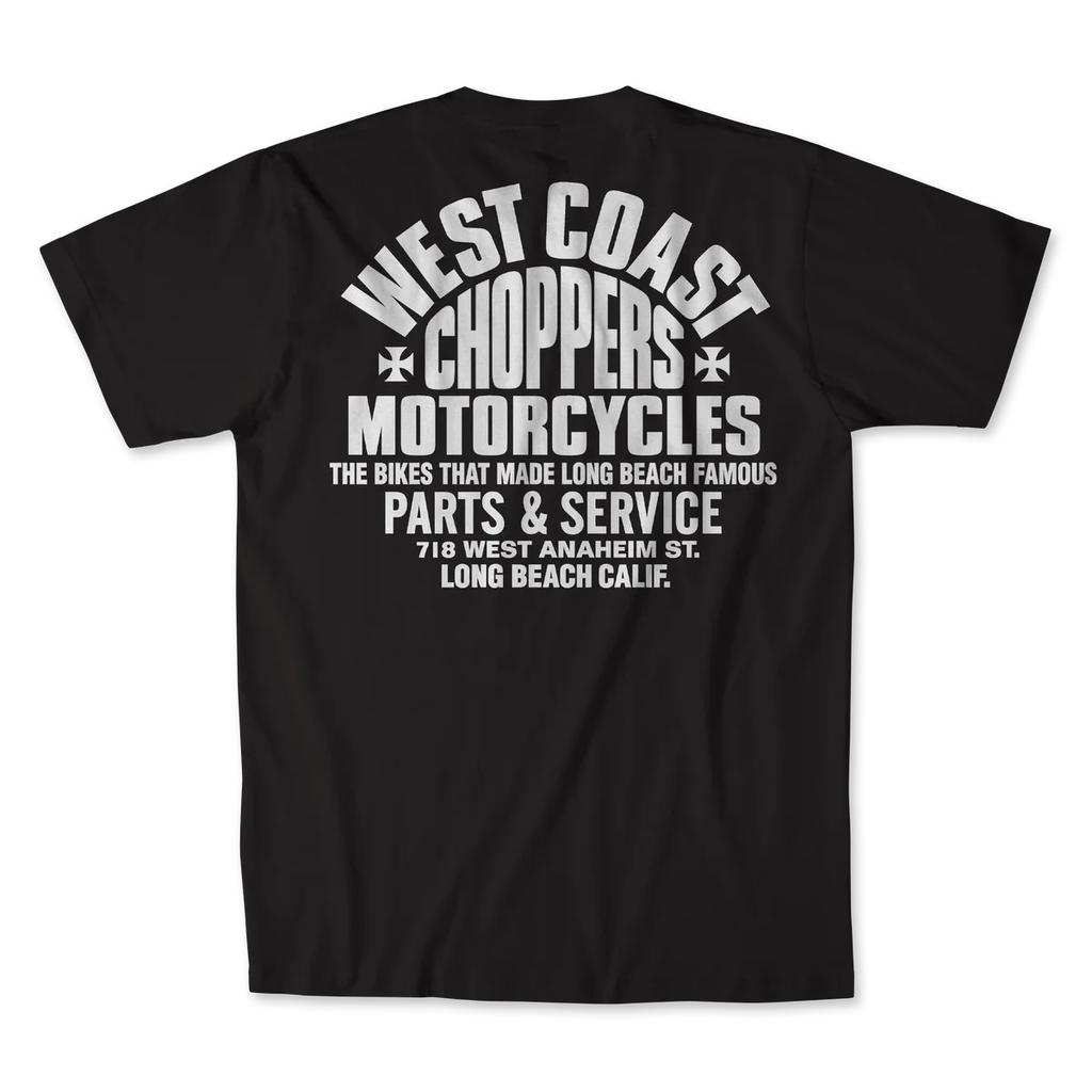 West Coast Choppers "West Coast Iron Cross" Americké Retro Ležérní Tričko s Krátkým Rukávem