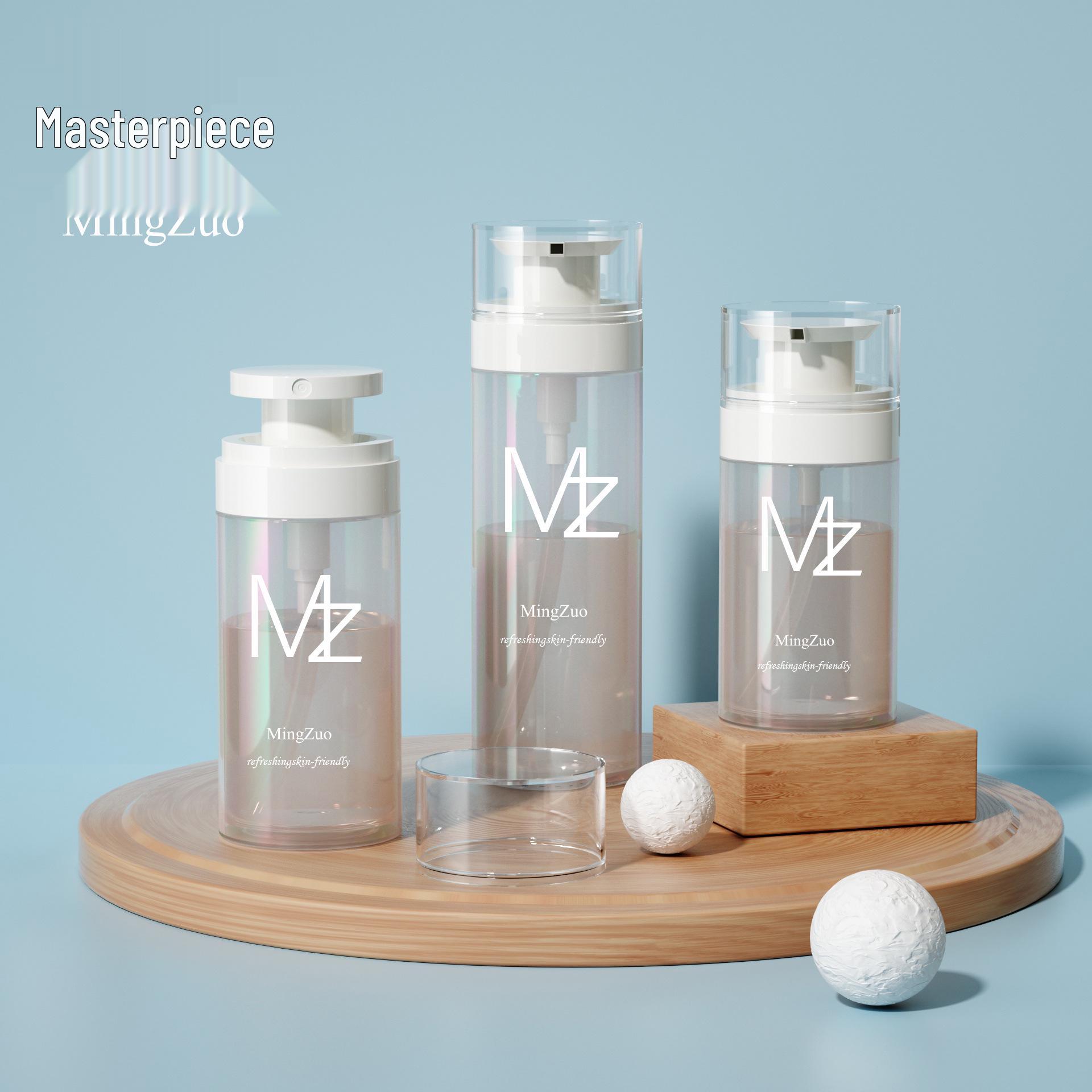 Travel-Size Press-Type Lotion Bottles for Skincare and Hydration 150ml; Clear + Lotion Pump