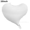 20 Inch Matte Crooked Heart Aluminum Film Balloon Candy Color Curved Love Helium Balloon Party Decoration