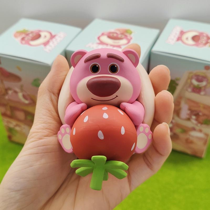 Lotso Bear Blind Box Action Figure - Cute Desktop Ornament & Cake Topper Gift Doll