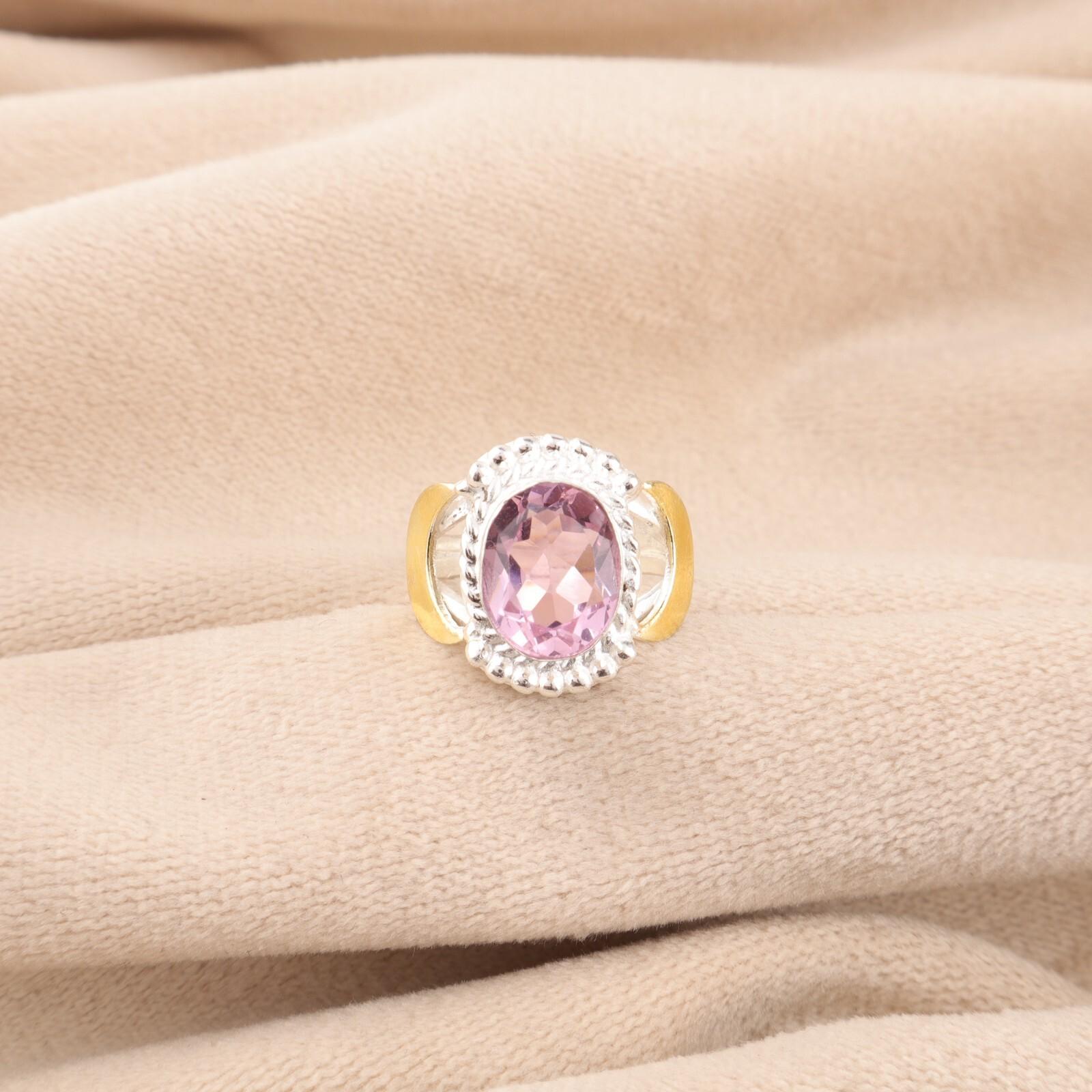 

Морганит Драгоценный камень 925 Проба Серебро Ювелирные изделия Ручной работы Дизайнерское кольцо для подарка RR-61-3 9.5