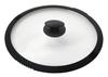 Pearl Metal Glass Lid for 28cm with Silicone for Quick Drainage HC-816 Pot, Rim,