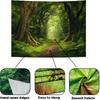 Amtoodopin Forest Tapestry Nature Landscape Tapestries Green Tree Tapestries Misty Forest Wall Art Jungle Scenery Tapestry Wall Hanging for Living