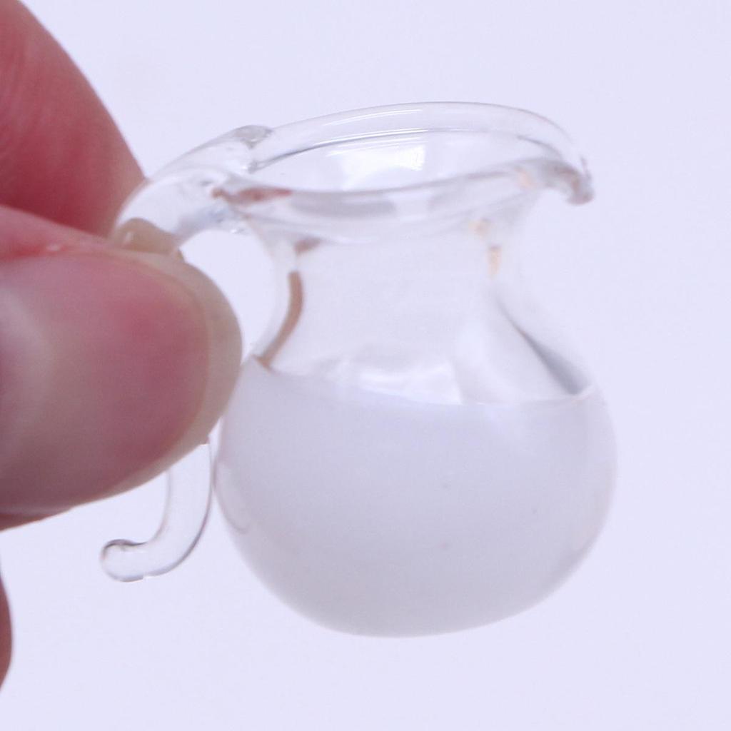 Miniatur-Lebensmittel-Spielset: Glas Milch- & Orangensaftbehälter für Puppenhausszene