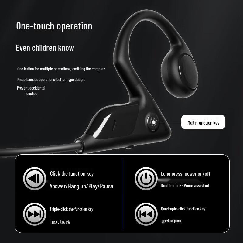 Oaks Z1 Bone Conduction Wireless Sports Headphones