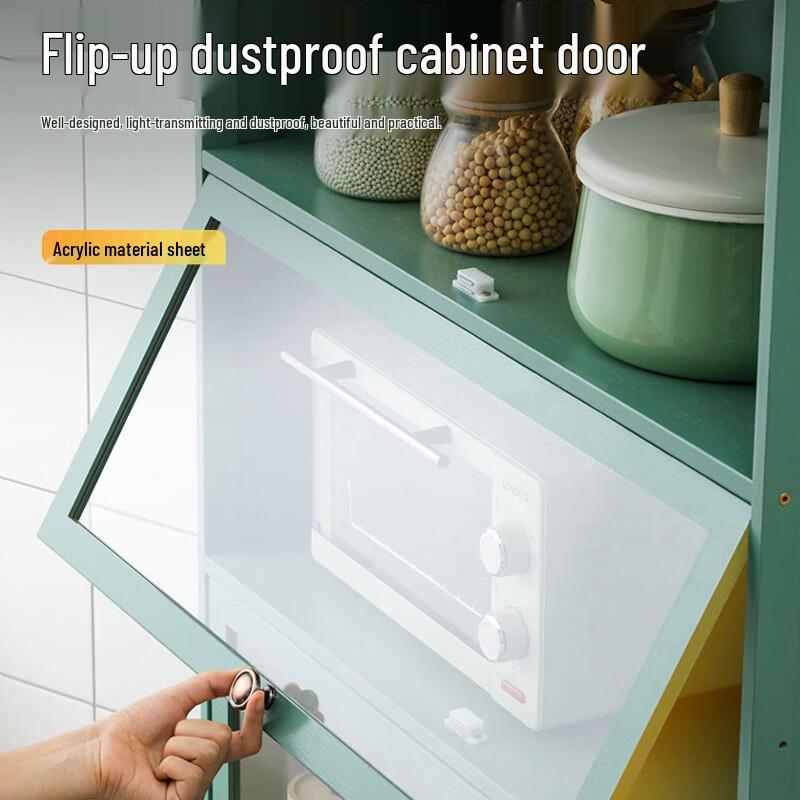 Modern Multi-tier Aluminum Alloy Floor Storage Cabinet with Doors