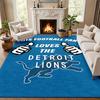 Detroit Lions Carpet Door Mat for Living Room or Bedroom Protective Mat Under Chair Office Decoration Christmas Gift Birthday Present