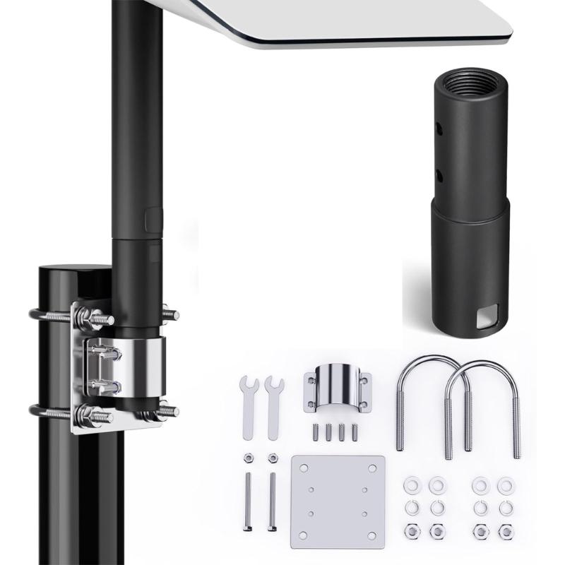 Waterproof Mount Adapter Poles Mount for Antenna Mast Poles Satellite Mast Adjustable Mount for V2 Pipe Adapter
