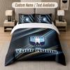 Ensemble de literie Design Lazio FC Texte personnalisé 1 Housse de couette & 2 Taies d'oreiller