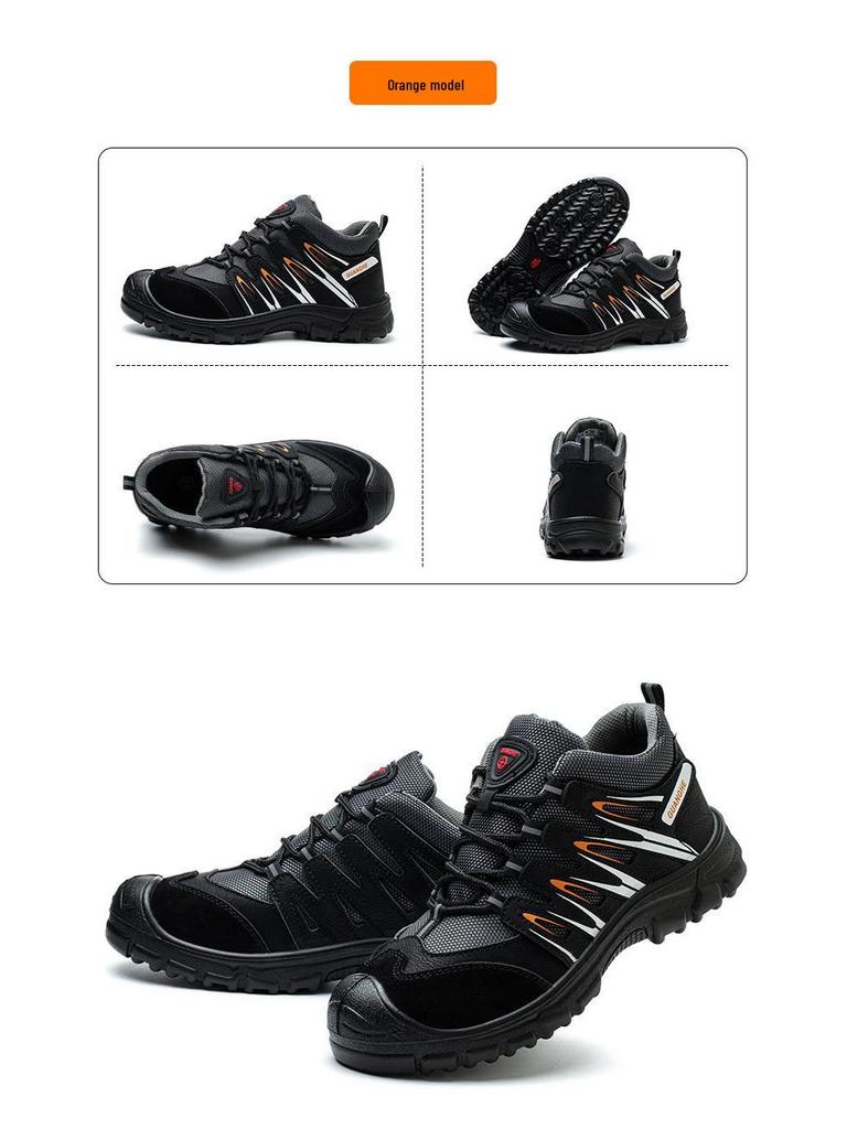 Scarpe di Sicurezza Nere da Uomo Coibentate Antiscivolo - Calzature con Costruzione Anti-Odore, Resistenti all'Usura, Anti-Schiacciamento, Anti-Perforazione