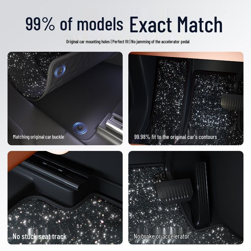 Starry Blanket Floor Mats for Mercedes E300, LC260L, GLC300L, A200, LC200L – Car Interior Decoration