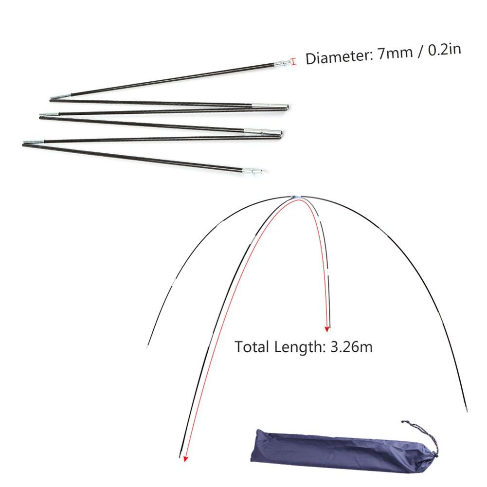 Tent Rod Bars Outdoor Support Rods Hassle-Free Assembly