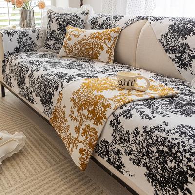 Bayberry Tree Jacquard Sofatrekk til Stue Chenille Sklisikker Sofahåndkle Sofapute L-formet Hjørnesofa Sittepute
