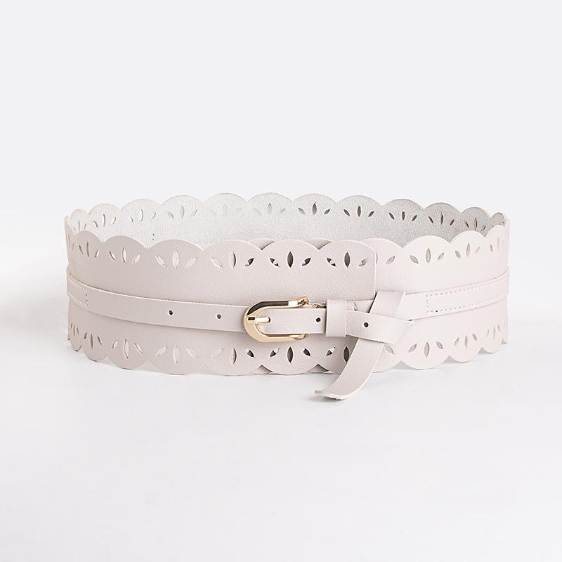Bohemian Belt, Bohemian-style Belt with Lace and Cutouts, Sweet Ladies' Wide Belt, Women's Waist Strap