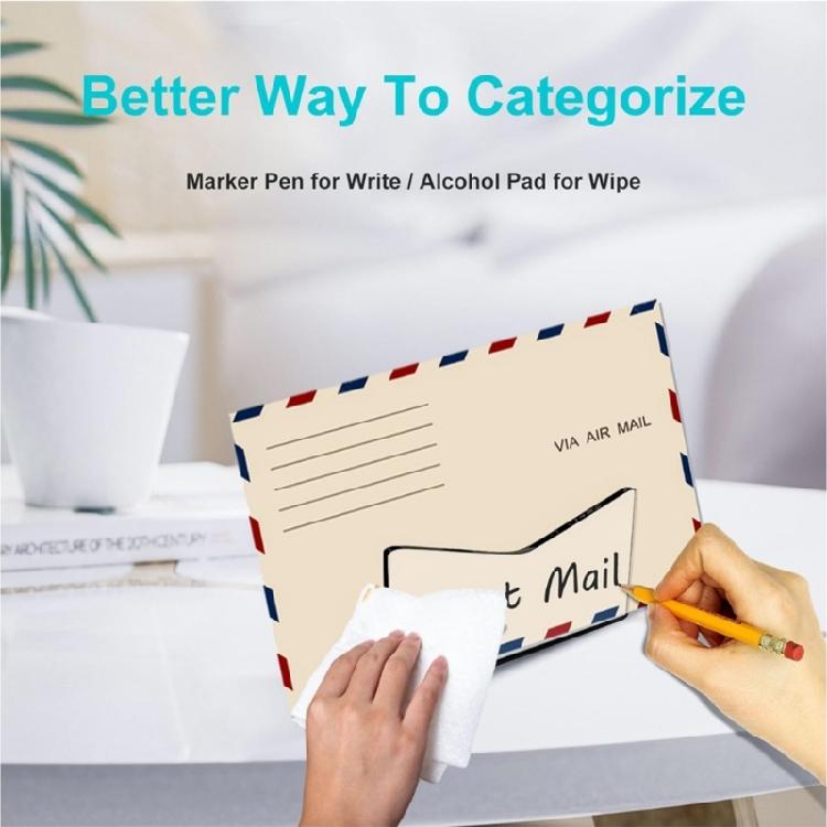 Acrylic Envelope Container Mail Organizer Wall Mounted Letter Sorter for Offices