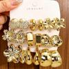 Elegant CCB Flower Shell Women's Earring Set: Versatile Large Hoop Elements