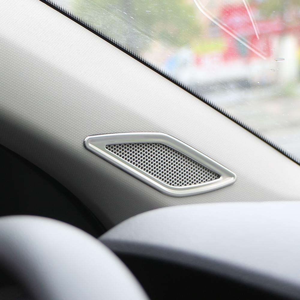 Car Front Pillar Cover Speaker Ring Sticker for VW Volkswagen Tcross T-cross 2018-2023 Stickers Stainless Steel Accessories