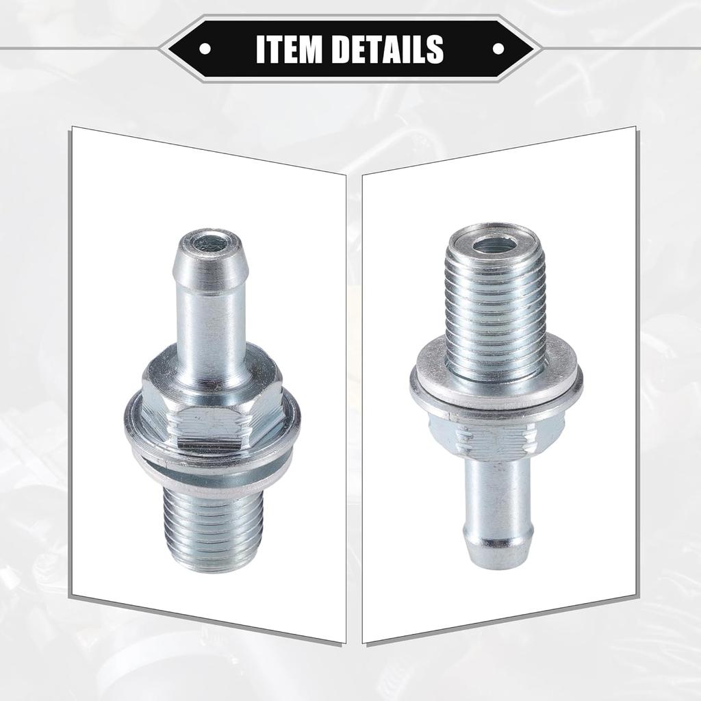 PCV Valve Compatible for Honda CR-V 2002-2009 for Honda Accord 2003-2007, Durable Metal Silver Tone Exhaust Positive Crankcase Ventilation Valve