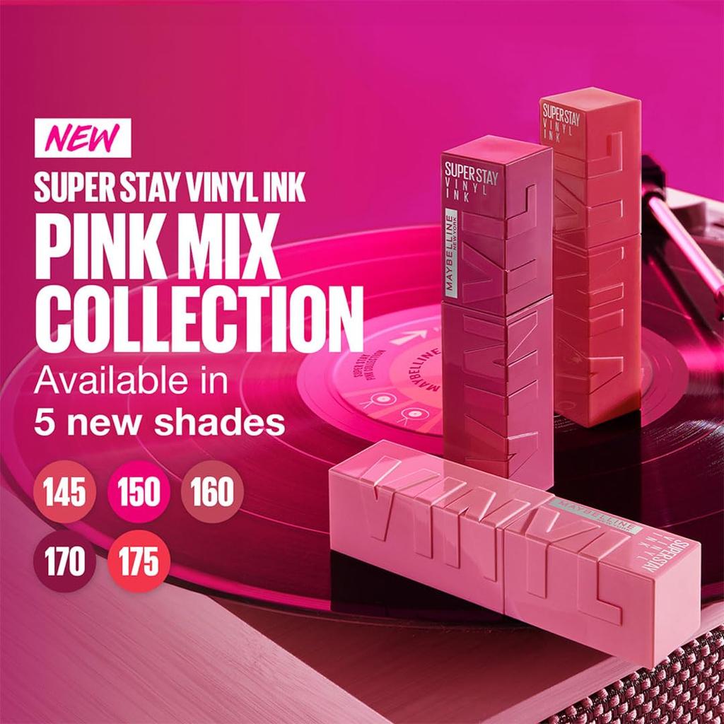 Maybelline Glossy Super Stay Vinyl Ink Liquid Lip Color 4.2Ml Sultry High Shine Longwear Lipstick For Vibrant Lips