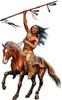 Master Box 1/24 Scale Indian Series Warrior Running Bear with Horse Plastic Model (MB24048)