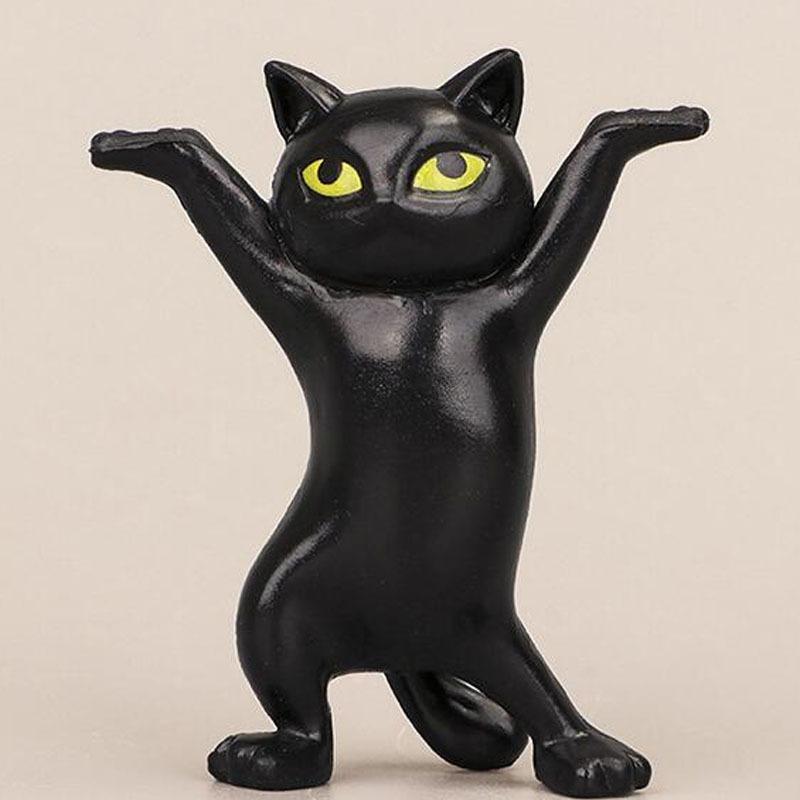 Cute Cat Figurine Keychain Creative Accessories for Women and Kids Couple Family Keychain Pendant
