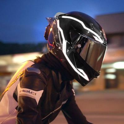 Światło do Kasku Motocyklowego Fluorescencyjny Pasek Dekoracyjny na Kask Pasek Sygnalizacyjny LED do Jazdy Dekoracja Kasku DIY Akcesoria do Kasku