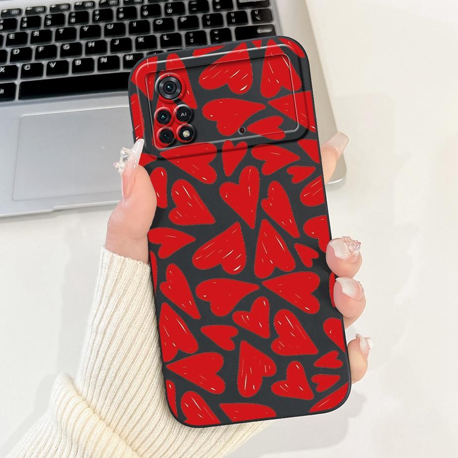 For Xiaomi Poco M4 Pro 4G Case Cute Rabbit Cartoon Cover Shockproof Phone Cases For Xiaomi Poco X4 Pro PocoM4 Pro 5G Soft Fundas