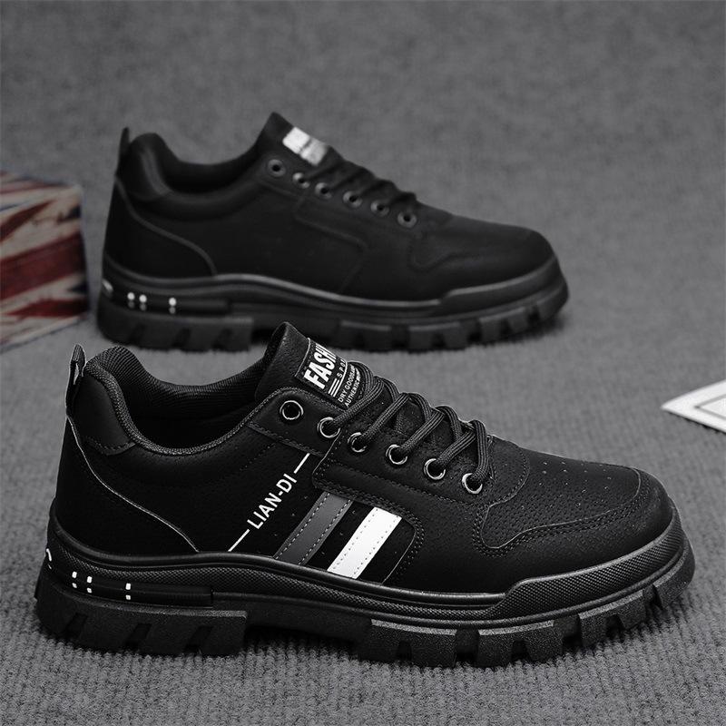 

Мужская обувь кеды мужские повседневные кожаные туфли рабочие водонепроницаемые и нескользящие маленькие белые модные туфли осень 44