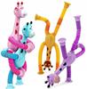 Pop Tube Pipes Sensory Tubes Giraffe Antistress LED Glows 4 Pcs