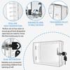 Large Clear Thermostat Cover Box with Secure Key Set Wall Mounted Lockable Thermostats Guard for Home and Office Use