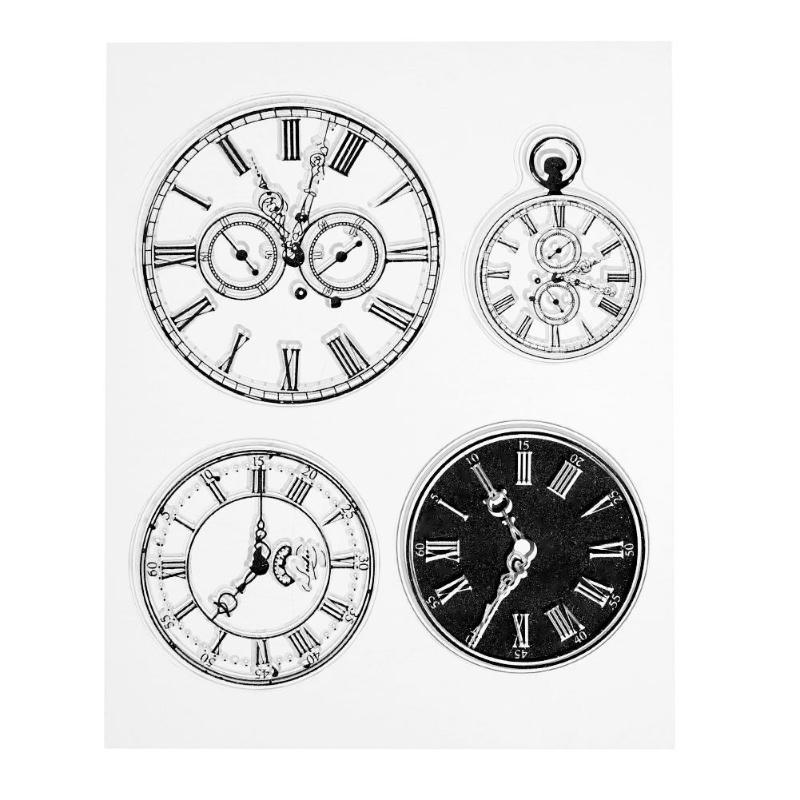 

Watch Time Clock Transparent Silicone Stamp Seal Card Making Scrapbooking
