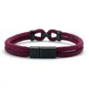 Handmade Mens Fashion Rope Bracelet A Grade 4mm Milan String With Magnetic Clasp 6 Colors Wrap Braided  Cord Chain Braslet Homme