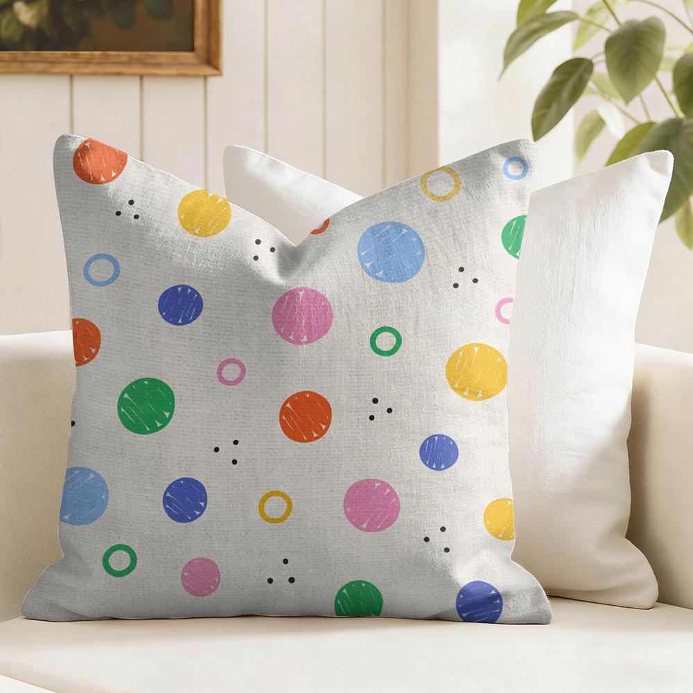 Rainbows and hearts Cushion Cover Natural Linen Double Sided Print Throw Pillow Case for Sofa Couch Home Decor