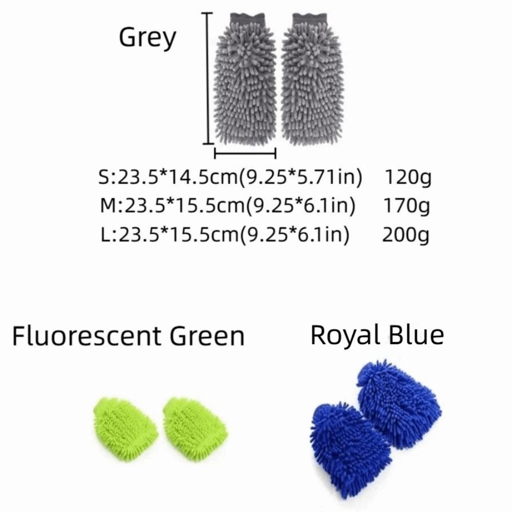 2 pieces Double-sided Car Wash Glove Elastic Washing Gloves Soft Cleaning Mitts  Auto Cleaning