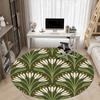 1pc Floral Pattern Office Round Area Rug, Indoor Mat Suitable For Office, Under Office Chairs Bedroom Living Room Home Decor, Room Deco 177