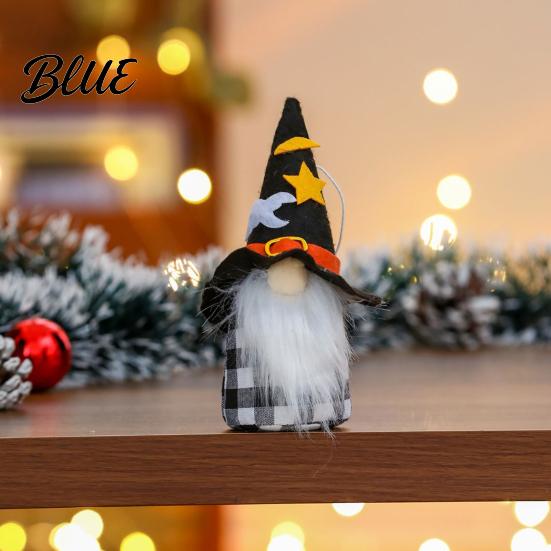 Halloween Party Ornaments Plush Gnome Decoration Spooky Witch Hat Swedish Tomte Elf Figurine Soft Fabric Collectibles Mini Scandinavian Dwarf