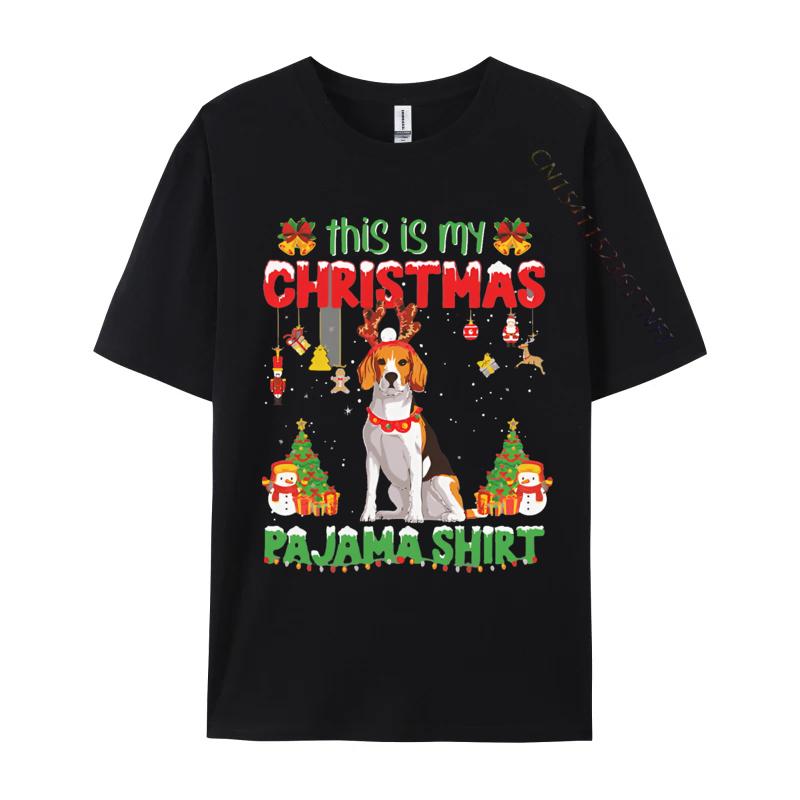 Beagle Christmas This Is My Christmas T Shirts Print Tee Shirts Unisex Casual Plus Size Oversize Graphic Tees