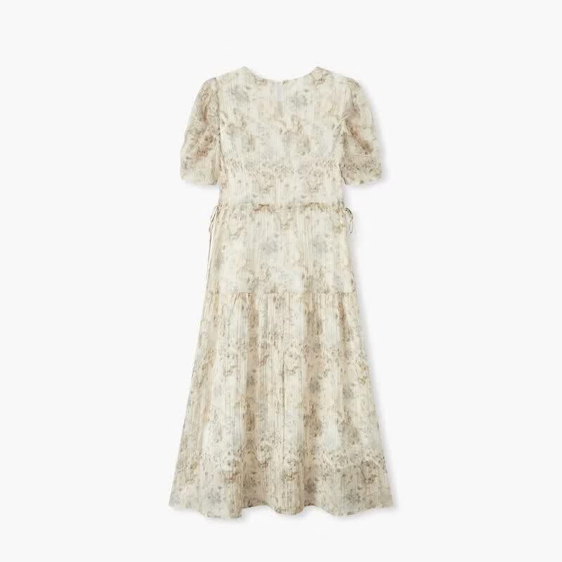 EICHITOO Summer Tie-Dye Print Short Sleeve Dress