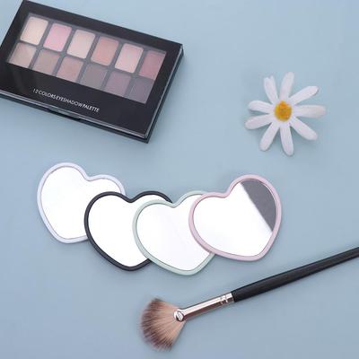 Simple Single-sided Heart-shaped Mirror High-definition Handheld Handheld Mirror Little Beauty Make-up Mirror Makeup Tool