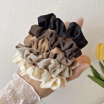 5pcs Soft Imitation Silk Hair Scrunchies for Women and Daily Use Perfect for Curly, Fine, Thick, and Thin Hair