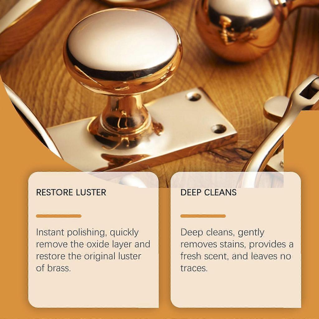 Limited time!!Jakehoe Brass Polishing Cleaning Spray Decontamination Polishing Bright Gentle Maintenance Brass Care Spray