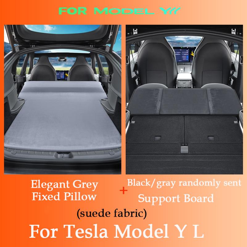 For Tesla Model YL Launch2026 Inflatable Air Mattress Outdoor Camping Inflatable Special Suede Fabric Car Travel Bed Accessories