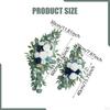 2 Pieces Artificial Flower Swag Floral Backdrop Rustic Hanging Handmade Silk Flowers Wedding Arch