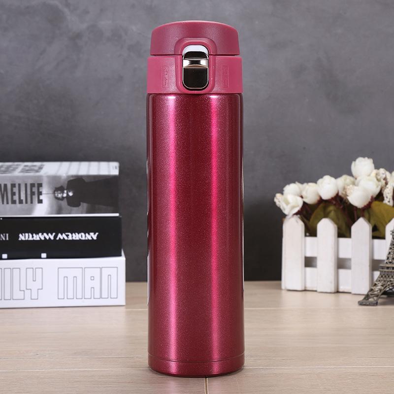 

500M/16 Oz Insulated Mug Tritan Material Stainless Steel Metal Water Bottle Leakproof BPA Free Suitable for Hot and Cold Drinks 501-600ml красный