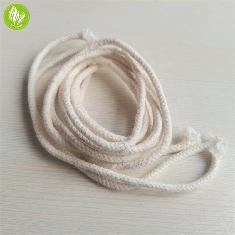 Round Eco Cotton Replacement Wick-White 5mm Diameter-MaiHe Brand for Tiki Torches Oil Lamps Lampberger Lamp Dietz Oil Lantern