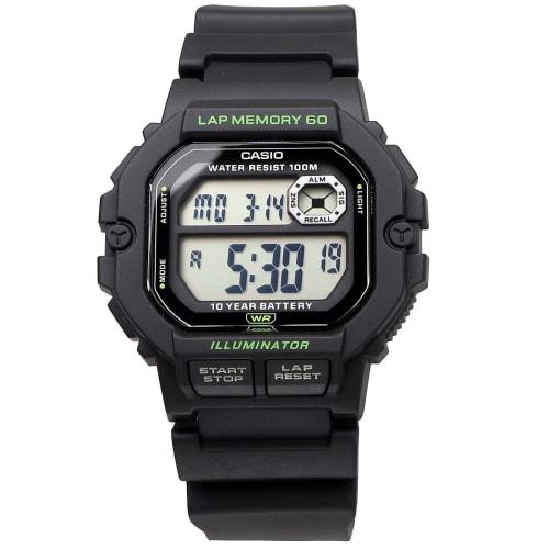 Casio CASIO Sports Gear Digital Men's Watch with 60 Lap Memory Function WS-1400H-1AV Overseas Model Black
