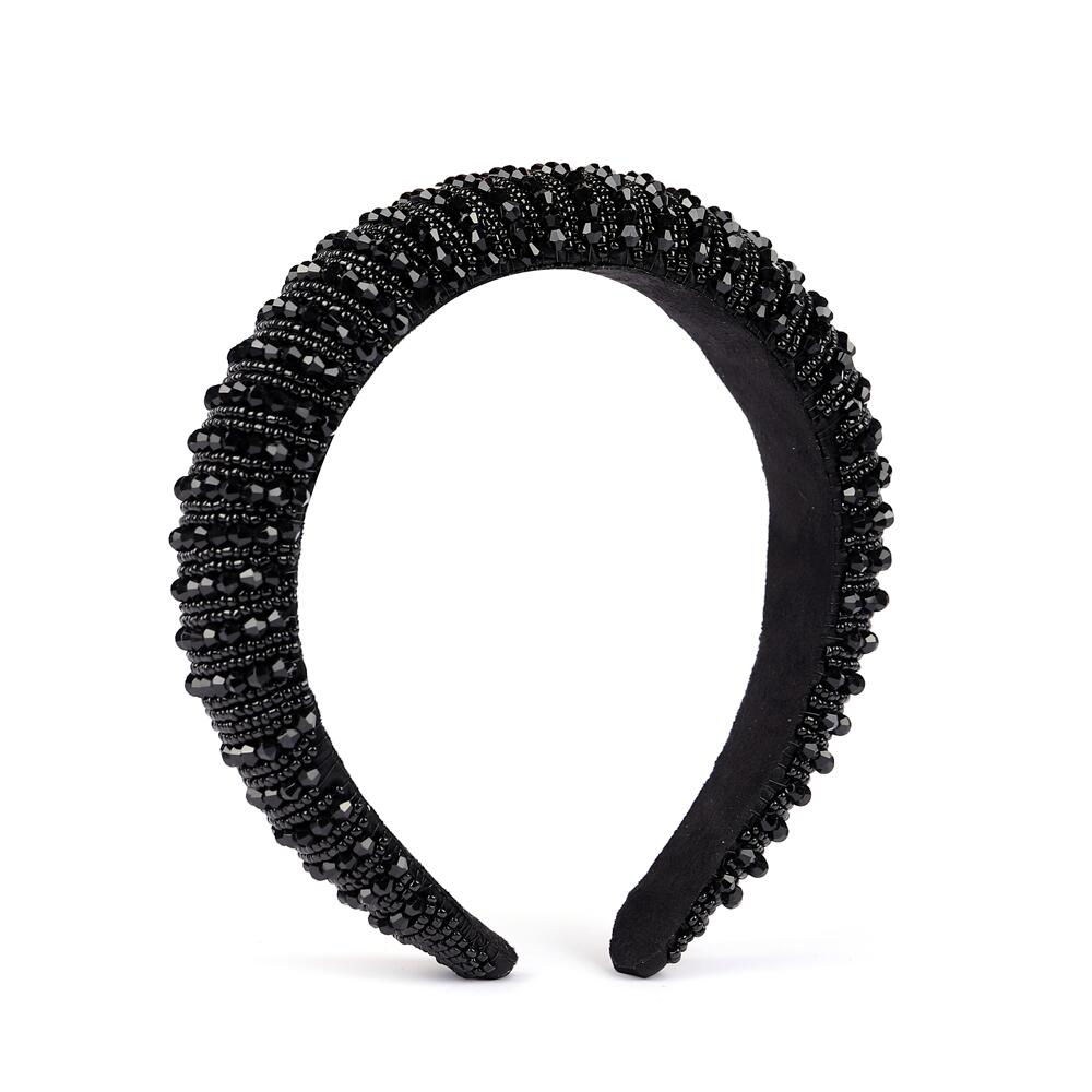 Baroque Rhinestone Headband Crystal Padded Hair Band Glittering Hair Accessories for Women Girls