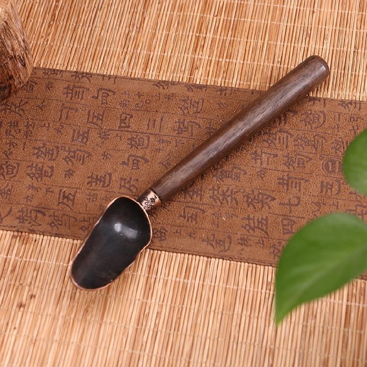 Retro Style Natural Teascoop Delicate Spoon Portable Wood Material Teaspoon