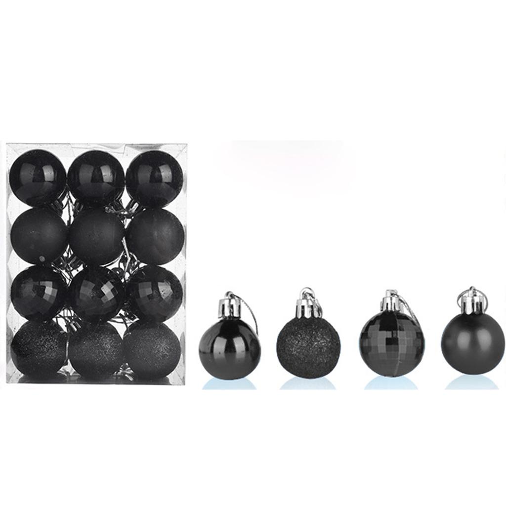 24PCS 4cm Christmas Balls Ornament Plastic Ball Bauble Xmas Tree Hanging Pendant Home Party 2025 Navidad New Year Decor 2025