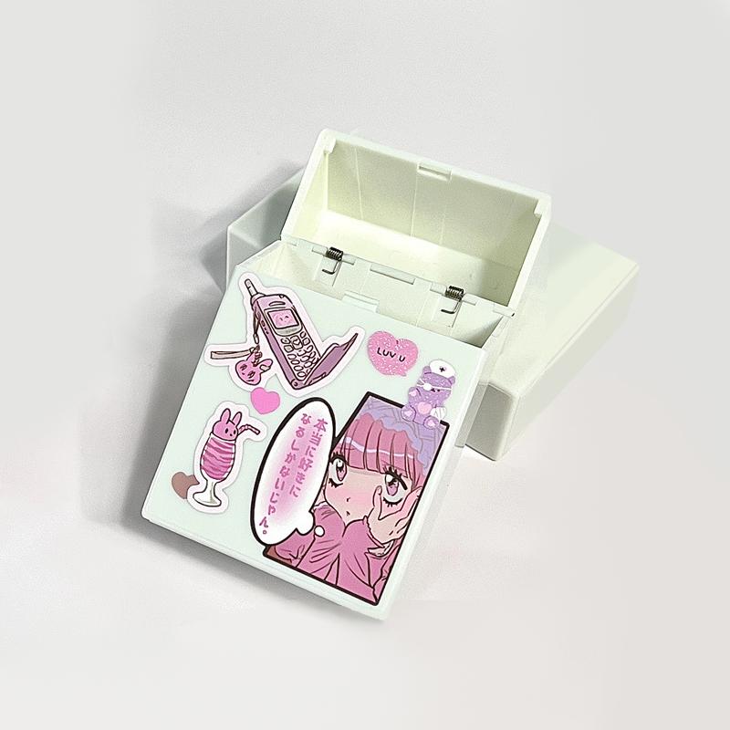 INS White 3 Inch K-pop Photocard Storage Box Photo Small Card Organizer Card Case Desk Organizer Box School Stationer